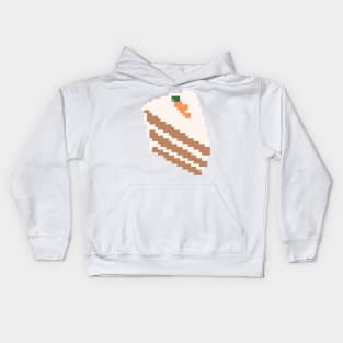 Carrot Cake Pixel Art Kids Hoodie